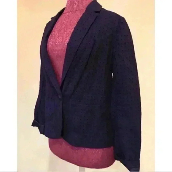 Gap Outlet Blazer Size 4 Eyelet One Button Pockets - Picture 4 of 7